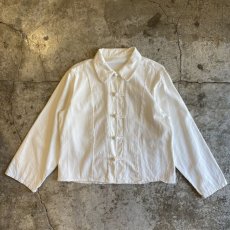 画像1: WHITE COLOR DESIGN CHINA COTTON JACKET / Ladies M (1)