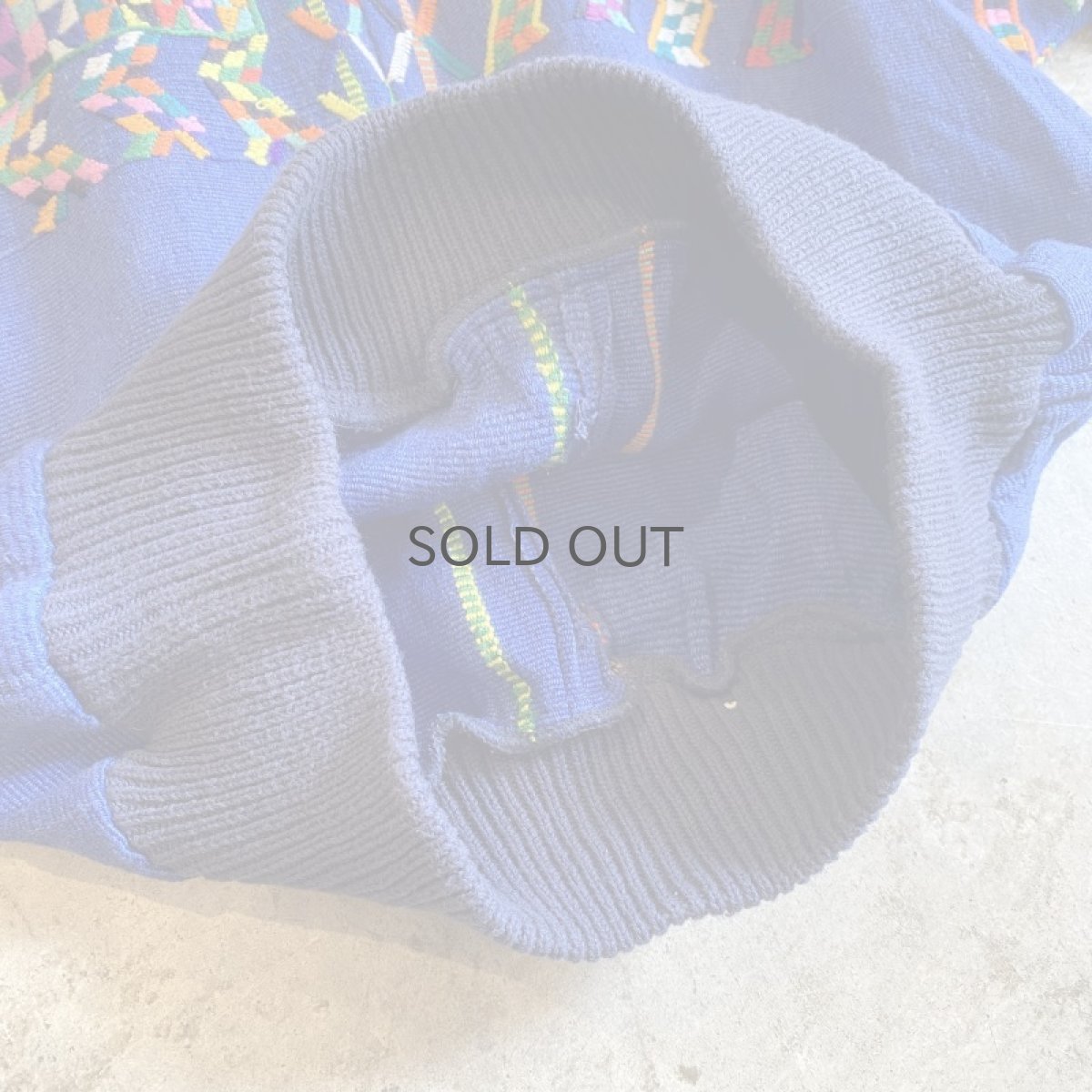 画像8: EMBROIDERY PATTERN COLOR DESIGN L/S TOPS / Ladies L (8)