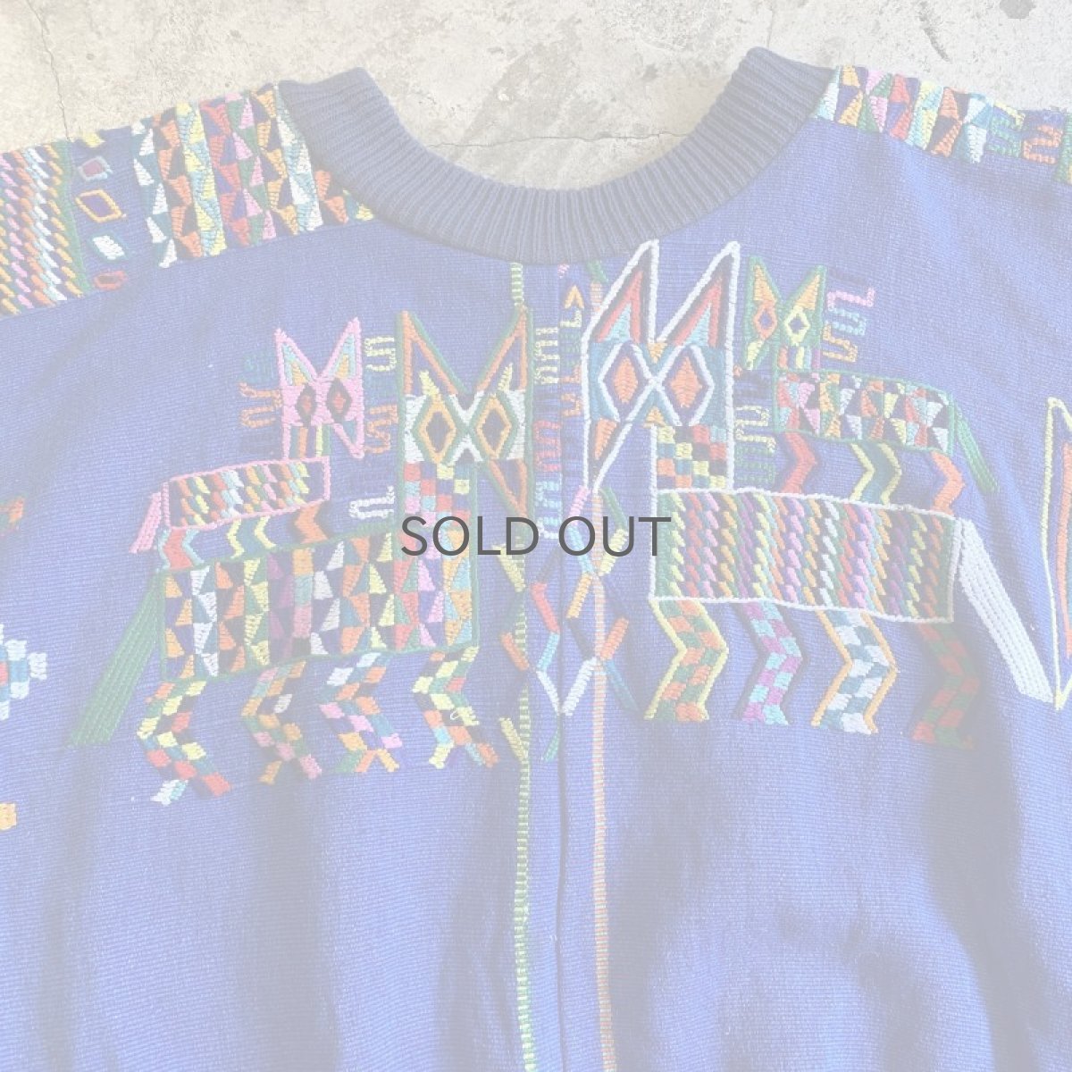 画像5: EMBROIDERY PATTERN COLOR DESIGN L/S TOPS / Ladies L (5)