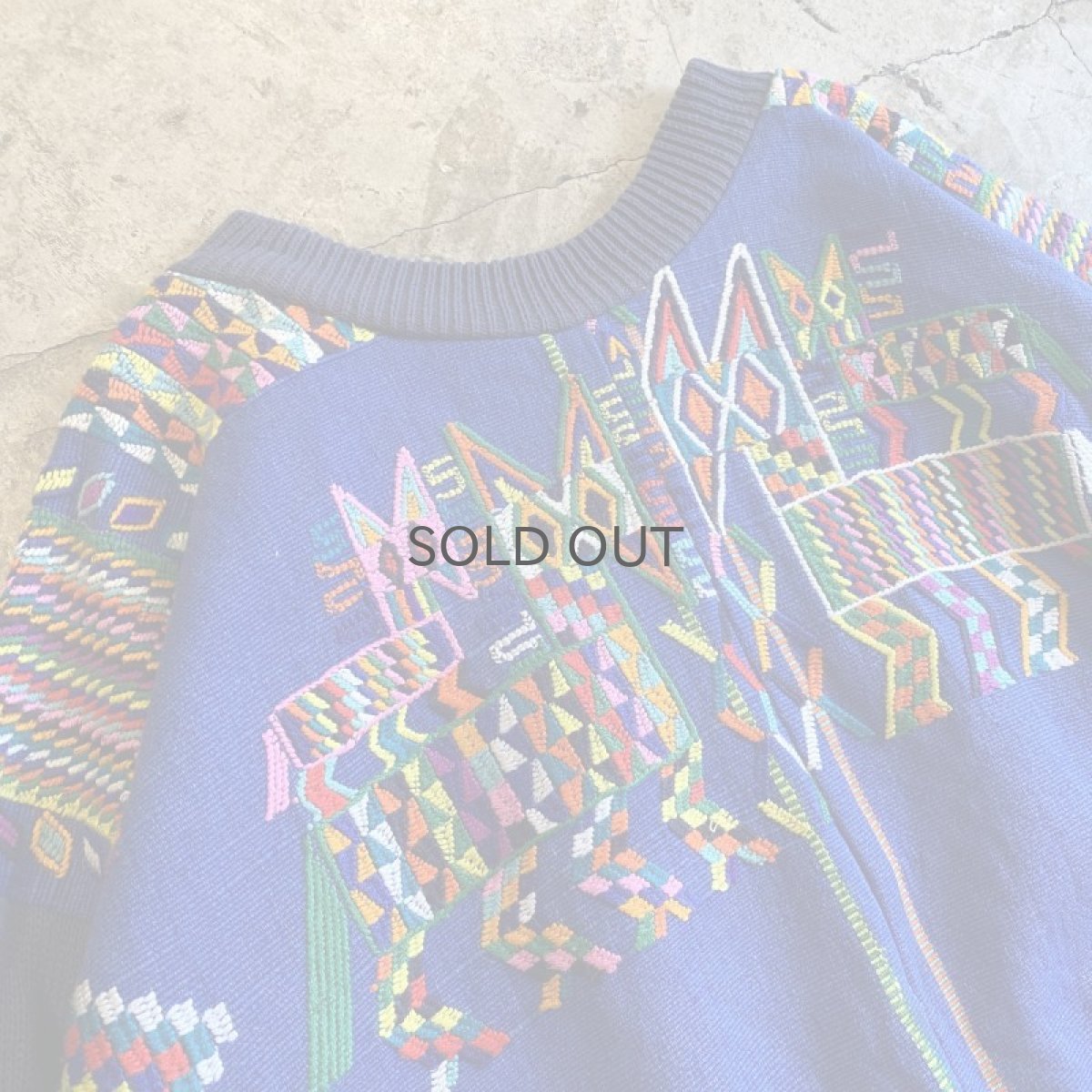 画像3: EMBROIDERY PATTERN COLOR DESIGN L/S TOPS / Ladies L (3)