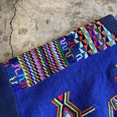 画像7: EMBROIDERY PATTERN COLOR DESIGN L/S TOPS / Ladies L (7)