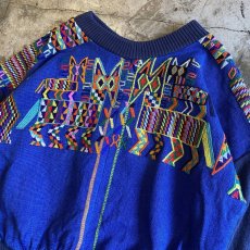 画像9: EMBROIDERY PATTERN COLOR DESIGN L/S TOPS / Ladies L (9)