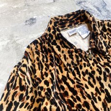 画像3: 90's~ LEOPARD PATTERN COTTON L/S SHIRT / Mens L (3)