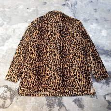 画像2: 90's~ LEOPARD PATTERN COTTON L/S SHIRT / Mens L (2)