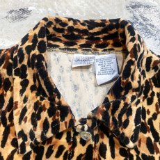 画像10: 90's~ LEOPARD PATTERN COTTON L/S SHIRT / Mens L (10)