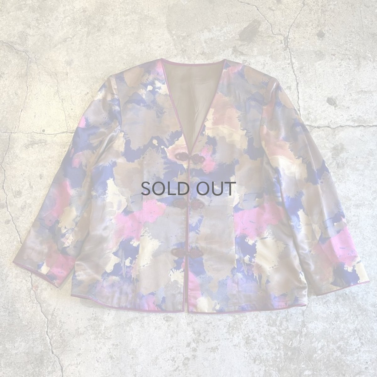 画像1: ALL OVER COLOR ART PATTERN CHINA DESIGN JACKET / Ladies M  (1)