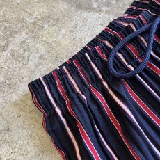 画像7: MIX COLOR STRIPE PATTERN PLEATS DESIGN WIDE PANTS / FREE (7)