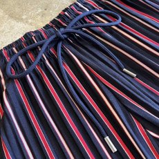 画像9: MIX COLOR STRIPE PATTERN PLEATS DESIGN WIDE PANTS / FREE (9)