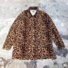 画像1: 90's~ LEOPARD PATTERN COTTON L/S SHIRT / Mens L (1)