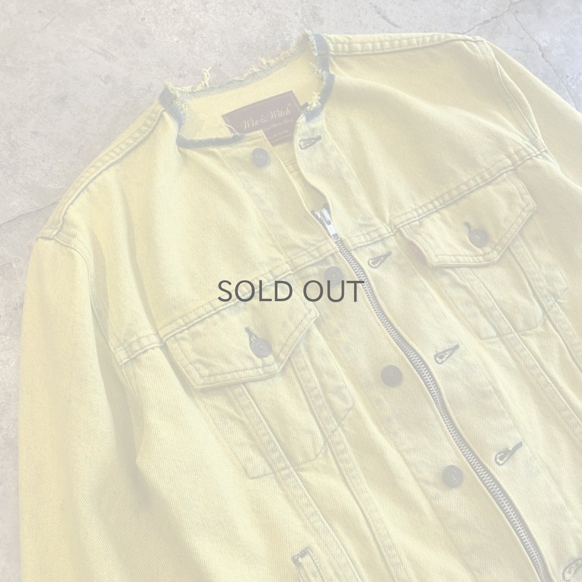 画像3: 【Wiz&Witch】"WANDERER" NO COLLAR ZIP UP DENIM JACKET / OS (3)