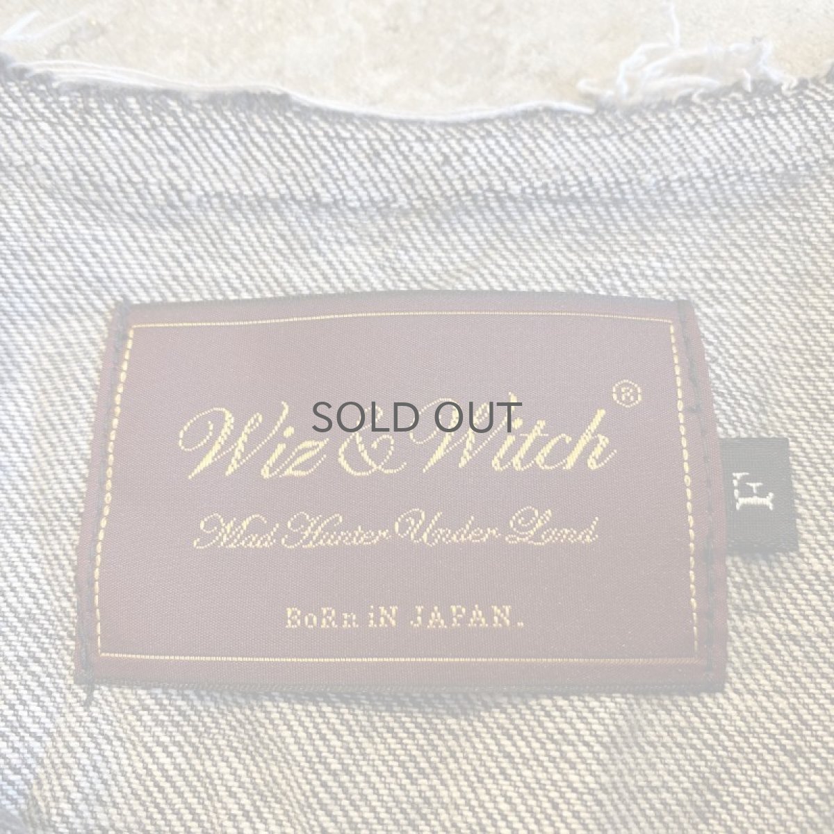 画像12: 【Wiz&Witch】"WANDERER" NO COLLAR ZIP UP DENIM JACKET / OS (12)