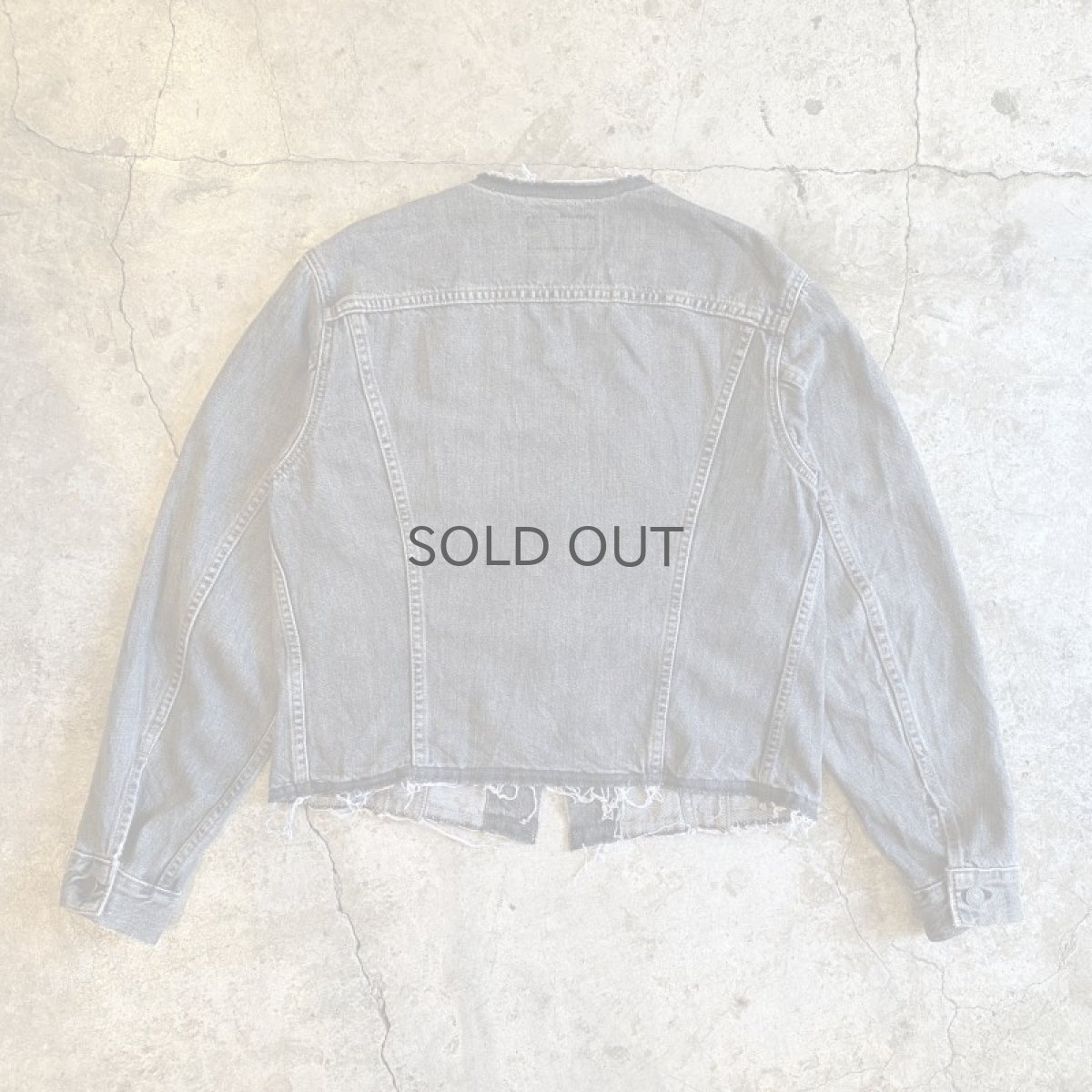 画像2: 【Wiz&Witch】"WANDERER" NO COLLAR ZIP UP DENIM JACKET / OS (2)