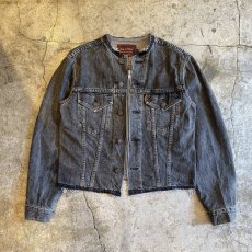 画像1: 【Wiz&Witch】"WANDERER" NO COLLAR ZIP UP DENIM JACKET / OS (1)