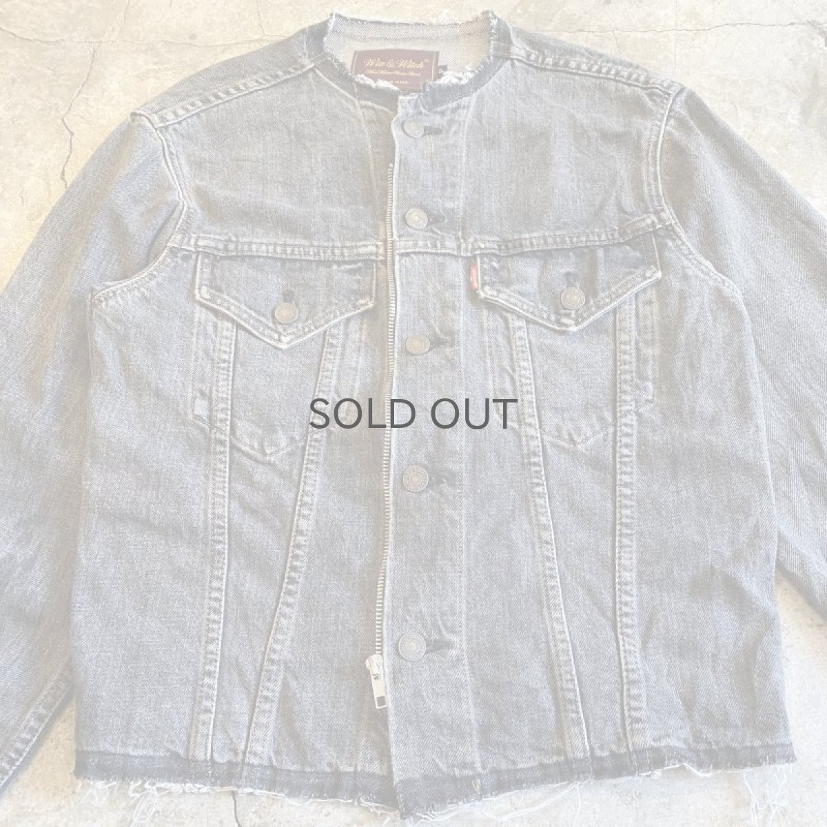 画像7: 【Wiz&Witch】"WANDERER" NO COLLAR ZIP UP DENIM JACKET / OS (7)