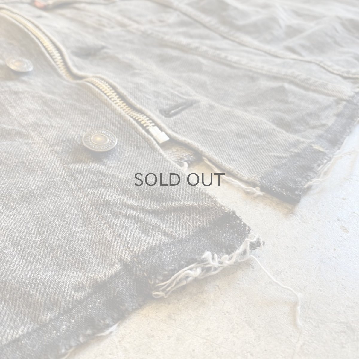 画像11: 【Wiz&Witch】"WANDERER" NO COLLAR ZIP UP DENIM JACKET / OS (11)