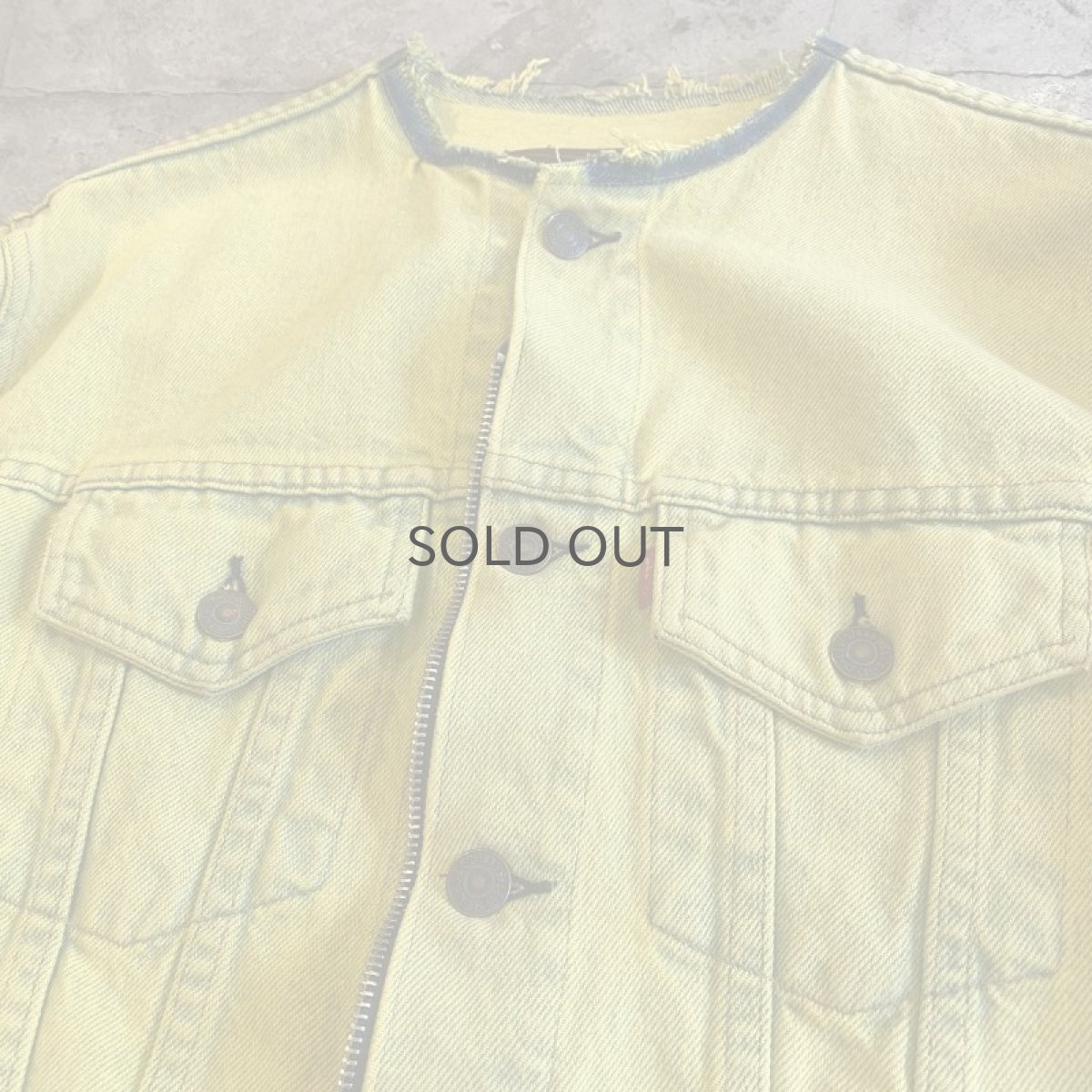 画像10: 【Wiz&Witch】"WANDERER" NO COLLAR ZIP UP DENIM JACKET / OS (10)