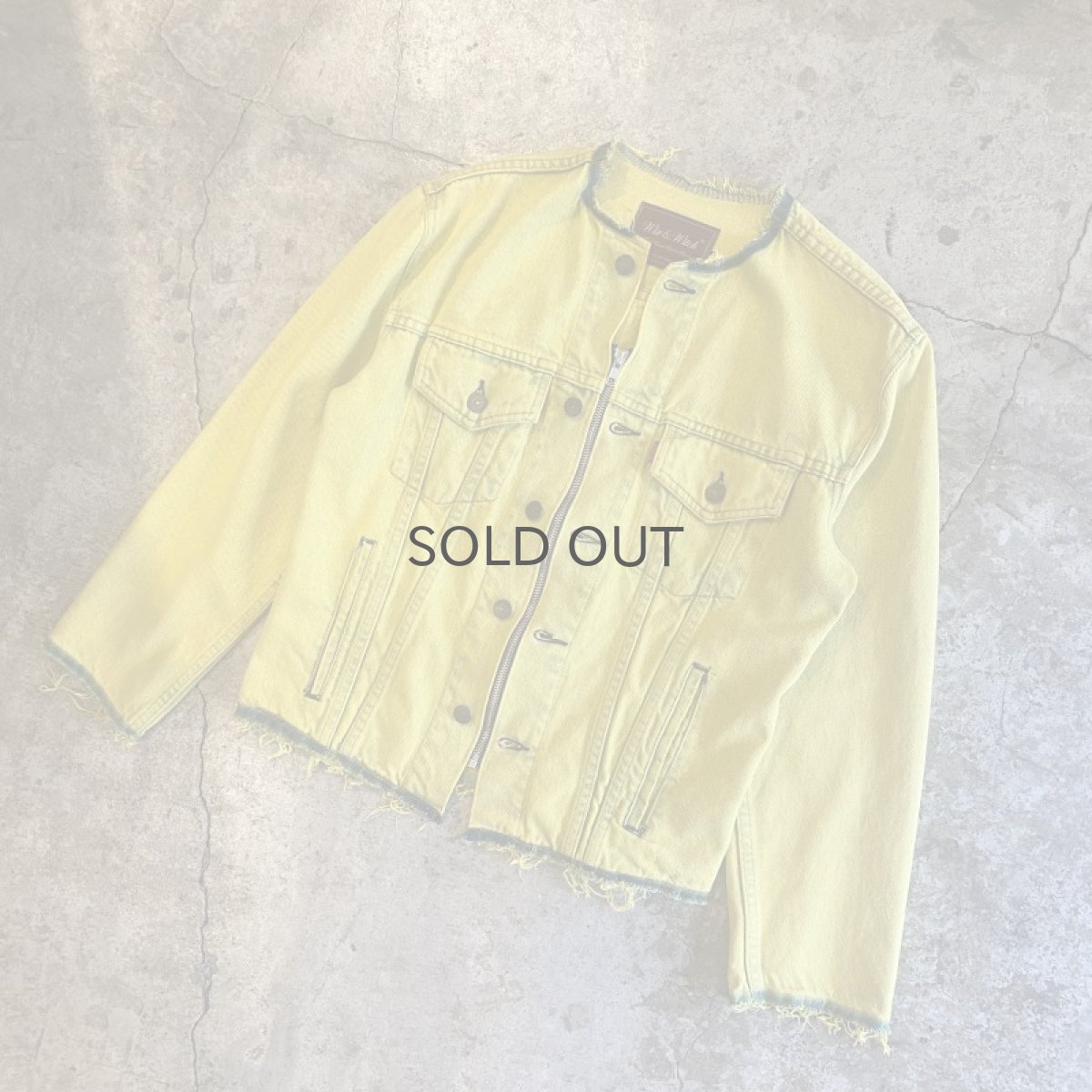 画像4: 【Wiz&Witch】"WANDERER" NO COLLAR ZIP UP DENIM JACKET / OS (4)