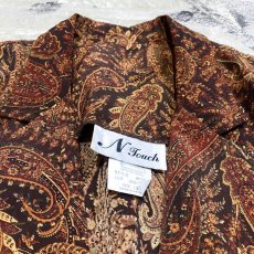 画像10: OLD PAISLEY PATTERN SHORT TAILORED JACKET / Mens M (10)