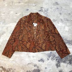 画像1: OLD PAISLEY PATTERN SHORT TAILORED JACKET / Mens M (1)