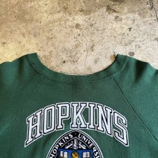 画像8: 80's【CHAMPION】FLOCKY COLOR PRINTED COLLEGE L/S SWEAT / Ladies L (M) / MADE IN USA (8)