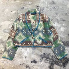 画像1: NATIVE PATTERN GOBELIN SHORT JACKET / Mens M (1)