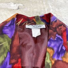 画像10: OLD ARTISTIC GRAPHIC PATTERN TAILORED JACKET / Mens S(M) / MADE IN USA (10)