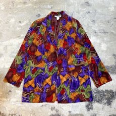 画像1: OLD ARTISTIC GRAPHIC PATTERN TAILORED JACKET / Mens S(M) / MADE IN USA (1)