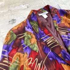 画像3: OLD ARTISTIC GRAPHIC PATTERN TAILORED JACKET / Mens S(M) / MADE IN USA (3)