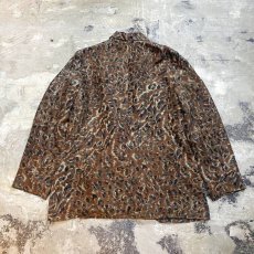 画像2: LEOPARD PATTERN TAILORED JACKET / Mens M (2)