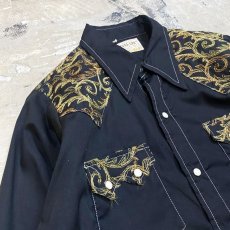 画像3: 70's BOTANICAL EMBROIDERY WESTERN L/S SHIRT / Mens M (3)