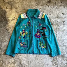 画像1: FRONT EMBROIDERY DESIGN COLOR JACKET / Ladies M  (1)