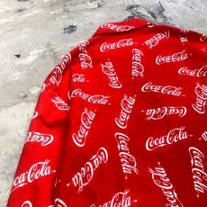 画像9: "COCA COLA" PATTERN COTTON L/S SHIRT / Mens XL (9)