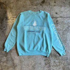 画像1: FRONT "SAN FRANCISCO" PRINTED DESIGN COLOR L/S SWEAT / Ladies L / MADE IN USA (1)