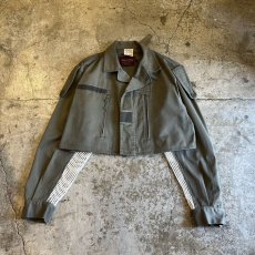 画像1: 【Wiz&Witch】"WANDERER" FRANCE MILITARY MESH SLEEVE SHORT JACKET / OS (1)