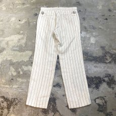 画像2: 【RALPH LAUREN】PINSTRIPE PATTERN LINEN PANTS / W31 (2)