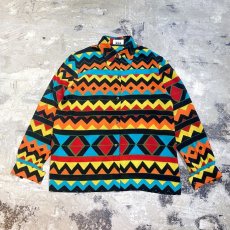 画像1: ARTISTIC GEOMETRIC PATTERN L/S SHIRT / Mens M (1)