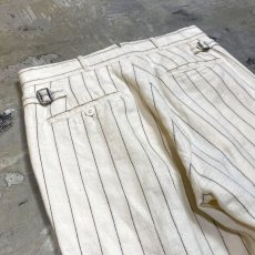 画像9: 【RALPH LAUREN】PINSTRIPE PATTERN LINEN PANTS / W31 (9)