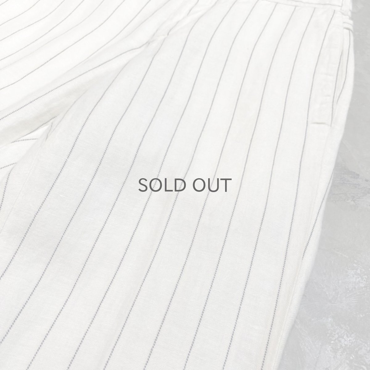 画像4: 【RALPH LAUREN】PINSTRIPE PATTERN LINEN PANTS / W31 (4)