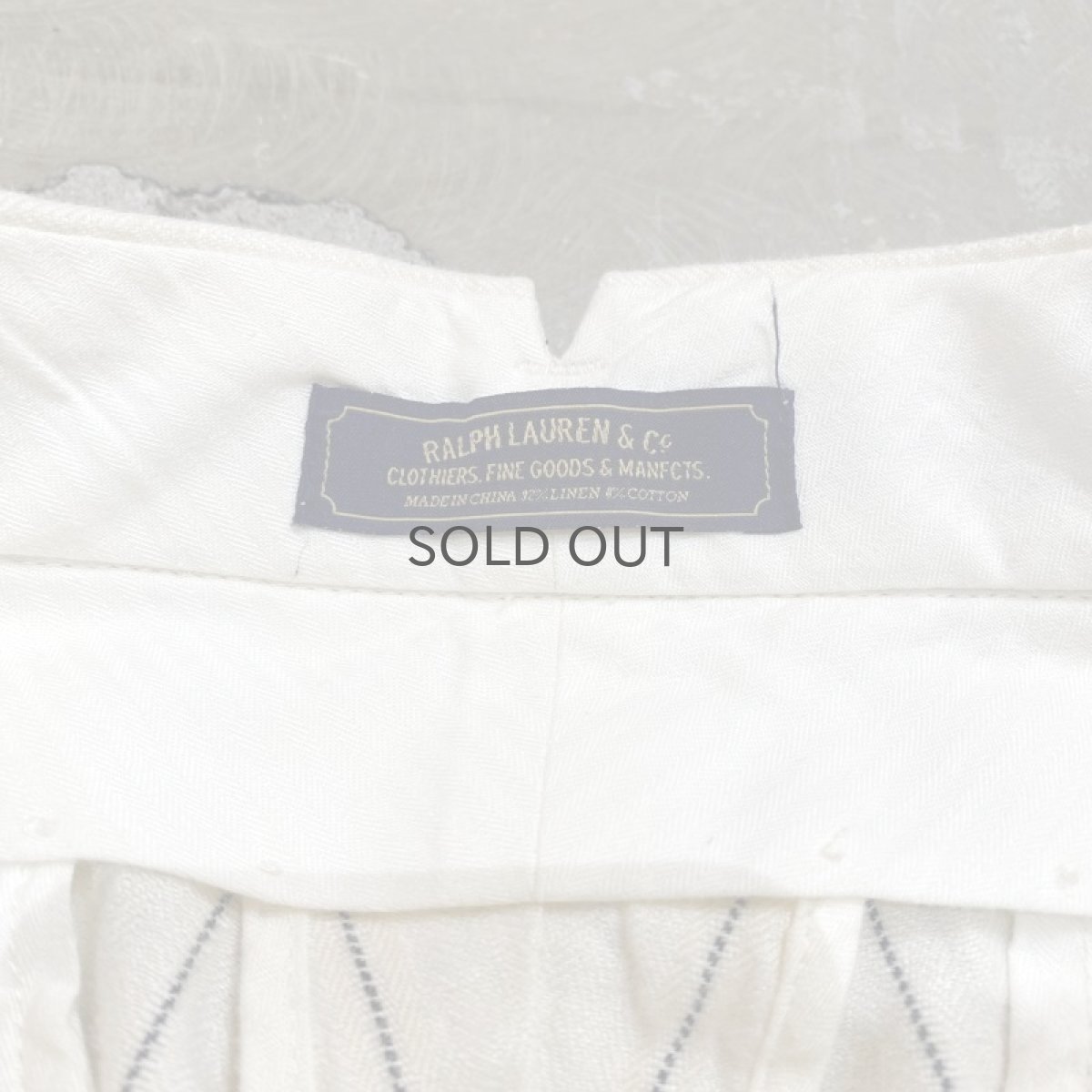 画像10: 【RALPH LAUREN】PINSTRIPE PATTERN LINEN PANTS / W31 (10)