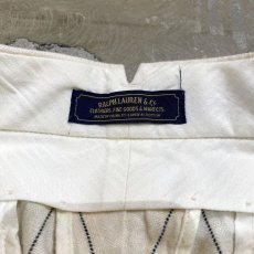 画像10: 【RALPH LAUREN】PINSTRIPE PATTERN LINEN PANTS / W31 (10)