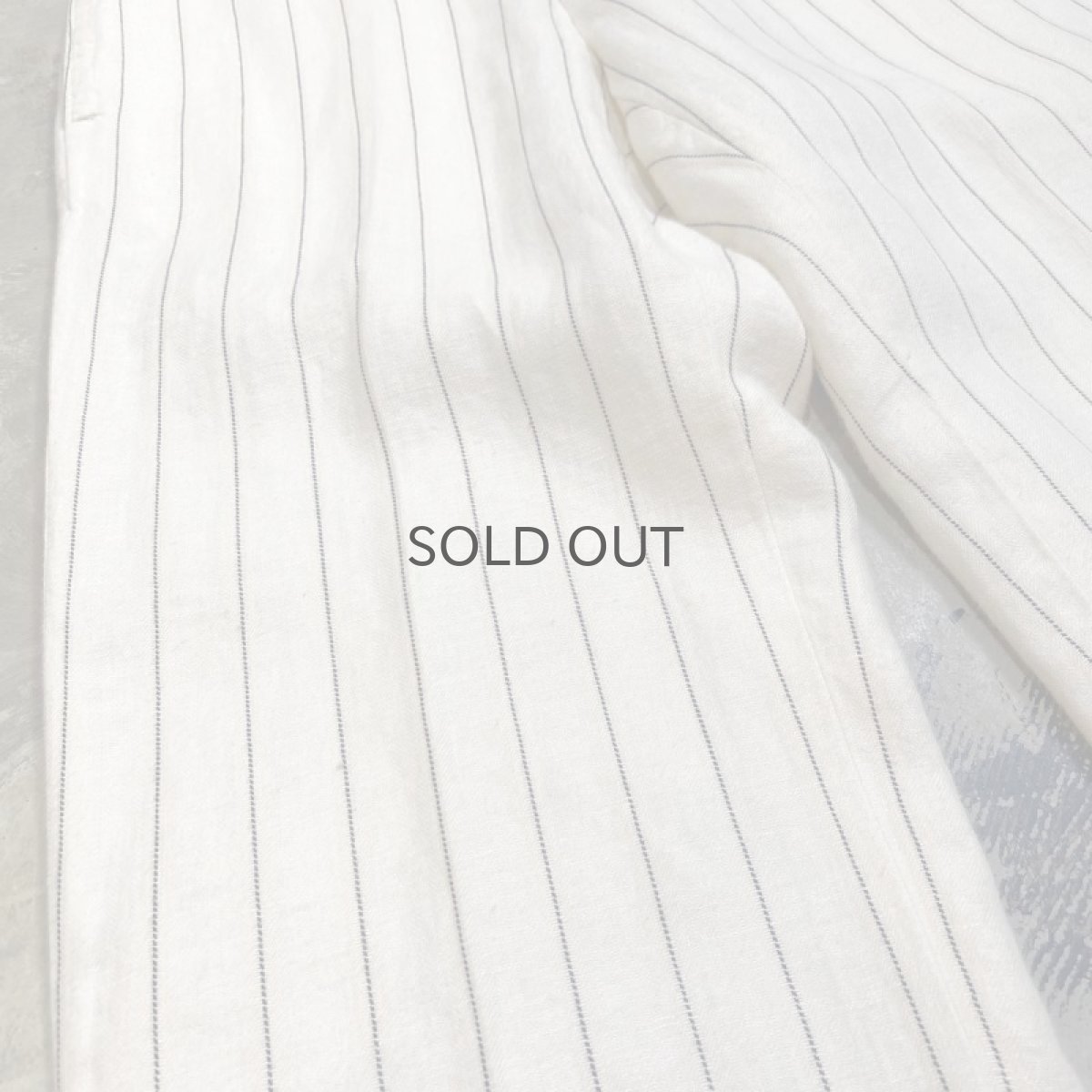 画像5: 【RALPH LAUREN】PINSTRIPE PATTERN LINEN PANTS / W31 (5)