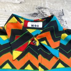 画像10: ARTISTIC GEOMETRIC PATTERN L/S SHIRT / Mens M (10)