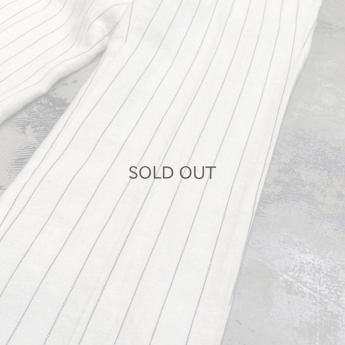 画像6: 【RALPH LAUREN】PINSTRIPE PATTERN LINEN PANTS / W31 (6)