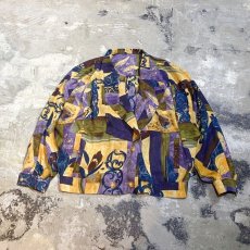 画像1: ART GRAPHIC DOUBLE BREASTED JACKET / Mens L (1)