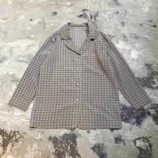 画像1: ALL OVER PATTERN L/S PAJAMA SHIRT / Mens M (1)