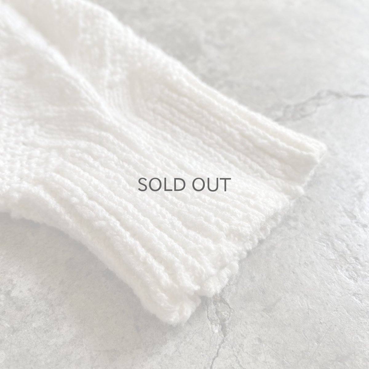 画像10: WHITE COLOR CROCHET DESIGN L/S CARDIGAN / Ladies M (10)