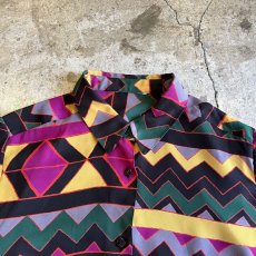 画像8: MIX COLOR ALL OVER ART PATTERN DESIGN SHIRT / Ladies M (8)