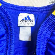 画像10: 【adidas】BLUE COLOR SIDE LINE NYLON PANTS / W26~ (10)