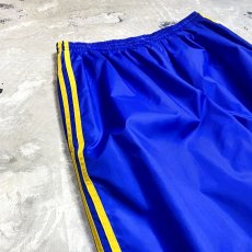 画像3: 【adidas】BLUE COLOR SIDE LINE NYLON PANTS / W26~ (3)