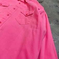 画像4: 90's PINK COLOR WESTERN L/S SHIRT / Mens XL / MADE IN USA (4)